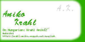 aniko krahl business card